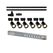 Sistem complet tracklight osram elemental cu 6 proiectoare cu soclu gu10 si 2 sine monofazate de 1 metru, 1 conector liniar, 1 conector tip l, negru,  Iluminat pe sina | electropc.ro