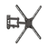 Suport perete lcd/plasma plat/curbat barkan, 13-65",3 miscari: extension, swivel,tilt, vesa max. 400x400mm, max. 36kg, negru,  Suporturi TV & Monitor | electropc.ro