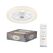 Plafoniera led cct cu ventilator osram solano cu telecomanda, 43w, 2100lm, lumina alba (3000-4000-6500k), dimabila, ip20, max 1168 m³/h, timer 1h-4h-8h, alb,  Corpuri de iluminat inteligente pentru interior | electropc.ro