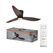 Plafoniera led cct cu ventilator osram fohn cu telecomanda, 41w, 1820lm, lumina alba (3000-4000-6500k), dimabila, ip20, max 7272 m³/h, timer 1h-4h-8h, wenge,  Corpuri de iluminat inteligente pentru interior | electropc.ro