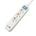 Prelungitor spacer, schuko x 3, conectare prin schuko (t),type-c x1, usb x 1, 3.1a, cablu 1.8m, 16 a, max. 3500w, protectie copii, intrerupator, gri.,  Prelungitoare | electropc.ro
