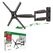 Suport tv plat/curbat de perete cu 2 brate barkan bm464xl, 13"- 65", max 36kg, vesa 400x400, negru,  TV & Electronice & Gaming | electropc.ro