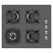 Plita incorporabila fram fbh-v4iwf-gvg, gaz, 4 arzatoare, arzator wok, control lateral, aprindere electrica integrata, sistem siguranta gaz, gratar fonta, duze incluse, 58x51 cm,  sticla gri victoria,  Incorporabile | electropc.ro