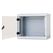 Rack de perete triton sectiune simpla 12u 600mm adancime usa sticla panouri laterale detasabile, sectiuni acces cabluri sus/jos/spate securizare cu cheie, 1 pereche montanti reglabili, fabricat din tabla galvanizata ip30 gri,  Cabinete metalice | electropc.ro
