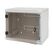 Rack de perete triton sectiune simpla 6u 500mm adancime usa sticla panouri laterale fixe sectiuni, sectiuni acces cabluri sus/jos/spate securizare cu cheie, 1 pereche montanti reglabili ip30 gri,  Cabinete metalice | electropc.ro