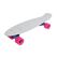 Skate penny slv neon, placa plastic pp 56x15 cm, roti pu 60x45mm, duritate 85a, rulmenti abec 7 chrome, sasiu aluminiu 8.3 cm, capacitate 100 kg, culoare alb roz,  Skateboard | electropc.ro