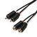 Cablu audio serioux, 2 porturi rca tata - 2 porturi rca mama, conductori 99.99% cupru fara oxigen, 1.5m, negru,  Conectica | electropc.ro