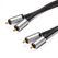 Cablu audio serioux premium gold, 2 porturi rca tata - 2 porturi rca tata, conductori 99.99% cupru fara oxigen, mufe din metal aliaj zinc, conectori auriti 24k, dublu ecranat, 3m, negru,  Conectica | electropc.ro