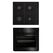 Set cuptor incorporabil si plita pe gaz incorporabila arosc21130bd, cuptor multifunctional, capacitate 71 l, plita cu 4 arzatoare gaz, 60 cm, negru,  Incorporabile | electropc.ro