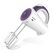 Mixer de mana heinner hm-250uv, putere: 200 w, 5 viteze, buton ejector cu dispozitiv de siguranta, indicator luminos albastru, 2 teluri, 2 carlige pentru framantare, culoare: ultraviolet,  Mixere | electropc.ro