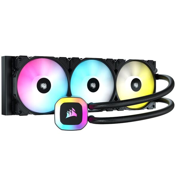 Cooler corsair icue h150 rgb 360mm, 3 fans, support  intel 1700, intel 1200, intel 1150, intel 1151, intel 1156, amd am5, amd am4,  Ventilatoare carcasa | electropc.ro