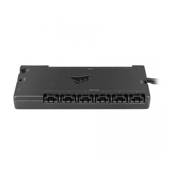 Corsair icue commander core xt smart rgb lighting and fan speed controller, fan headers six, rgb channels seven, max rgb devices per controller: twelve (requires corsair rgb led hub to connect six (6) corsair rgb fans though the 3-pin rgb header),  Ventilatoare carcasa | electropc.ro