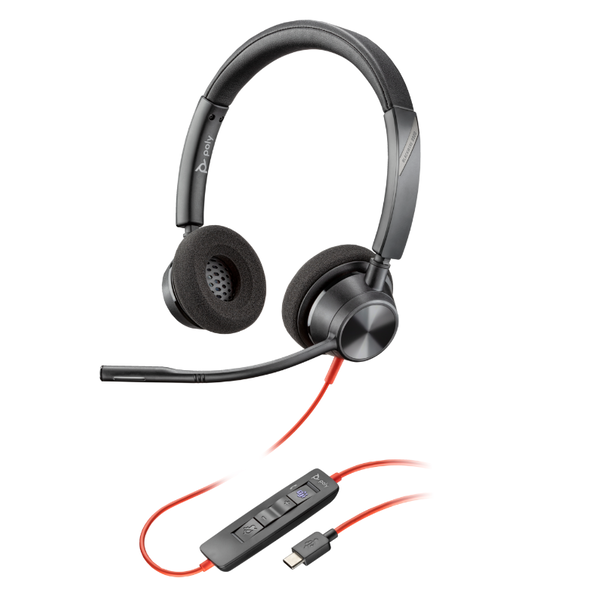 Poly blackwire 3220 stereo usb-c headset +usb-c/a adapter,  Camera all in one | electropc.ro
