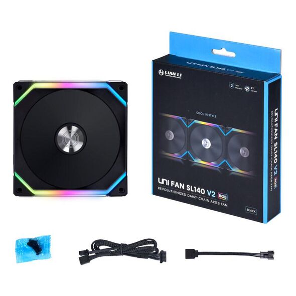 Ventilator carcasa lian li uni sl140 v2 rgb negru,  Ventilatoare carcasa | electropc.ro