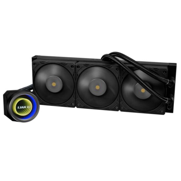 Cooler procesor lian li galahad ii trinity performance 360 negru, marime radiator 360mm, 3 ventilatoare, viteza ventilatoare 3000 rpm +/- 10%, viteza pompa: 4200 +/- 10%, suport amd: am4, am5 suport intel: lga 1700/1200/115x, airflow: 79.9 cfm, nivel de z,  Ventilatoare carcasa | electropc.ro