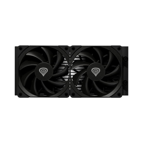 Cooler procesor genesis hydria 240 negru, dimensiune radiator 276x120x27mm, 2 ventilatoare argb, viteza ventilatoare: 500-1550 rpm, airflow ventilatoare: 80 cfm, suport amd: am4/am5, suport intel: lga 1151/1156/1150/1200/1700/1851,  Ventilatoare carcasa | electropc.ro