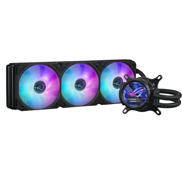 Cooler cpu asus rog strix lc iii 360 argb lcd black 3x fan slots 120mm, speed: 800-2200 rpm, 36db, intel: lga 1700, 1200, 115x, amd: am5,am4,  Ventilatoare carcasa | electropc.ro