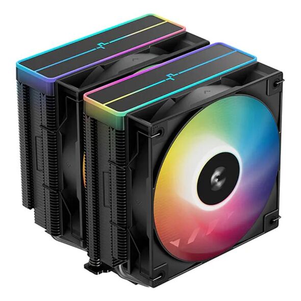 Cooler procesor deepcool ag620 argb v2 negru, marime heatsink 161x136x129mm, 2 ventilatoare argb, viteza ventilator 300-1950 rpm +/- 10%, airflow: 67.88 cfm, suport amd: am4/am5, suport intel: lga 1851/1700/1200/1151/1150/1155, nivel de zgomot: 29.4 dba,  Ventilatoare carcasa | electropc.ro