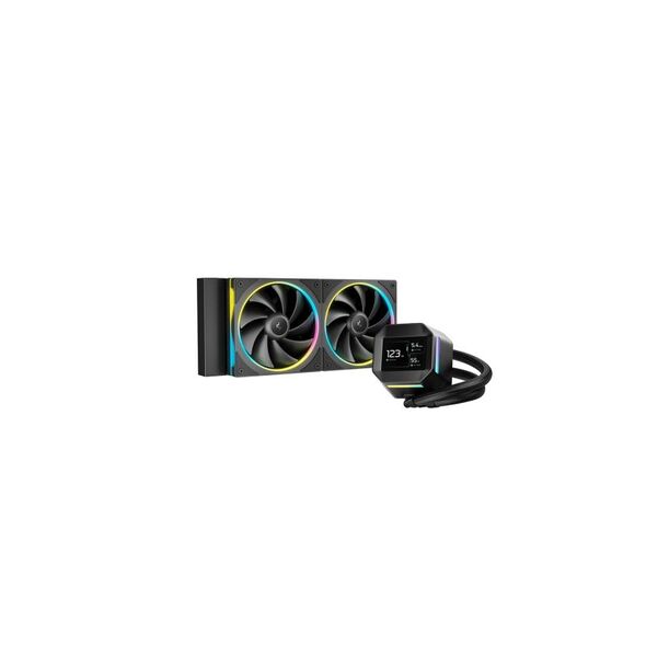 Cpu cooler deepcool lm240 rgb black,  Ventilatoare carcasa | electropc.ro