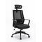 Scaun serioux office shark, greutate maxima suportata 130 kg, piston cu gaz clasa 4, manere fixe, tetiera reglabila, baza stea cu 5 picioare, negru,  Scaune gaming | electropc.ro