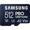 Micro secure digital card samsung pro ultimate, 512gb, mb-my128sa/ww, clasa 10, pana la 200mb/s, cu adaptor,  Carduri memorie | electropc.ro