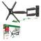 Suport tv plat/curbat de perete cu 2 brate barkan bm464xl, 13"- 65", max 36kg, vesa 400x400, negru,  TV & Electronice & Gaming | electropc.ro