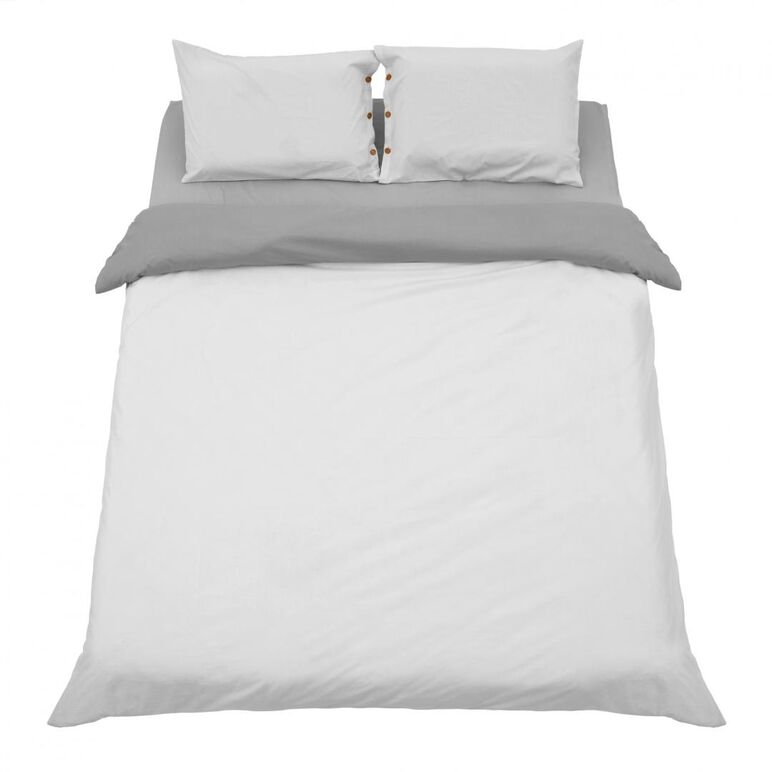 Set de pat dublu bbc dark grey/light grey,  Lenjerii de pat | electropc.ro