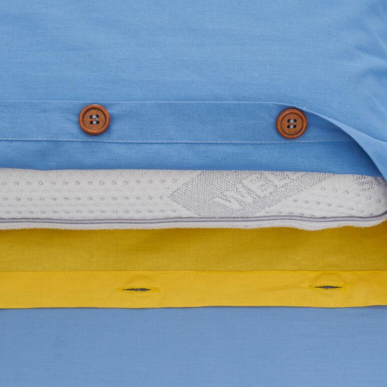 Set de pat dublu bbc yellow/blue,  Lenjerii de pat | electropc.ro