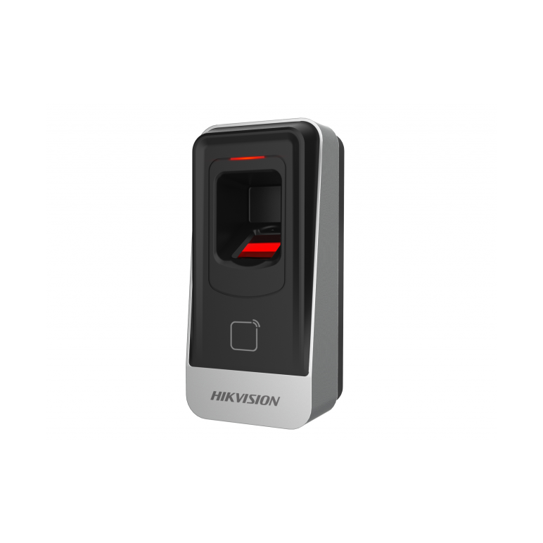 Cititor biometric si card mifare hikvision, ds-k1201amf; citeste carduri mifare, capacitate amprente 5000; suporta rs485; buzzer, dimensiuni 62 mm × 132 mm × 44 mm,  Cititoare | electropc.ro