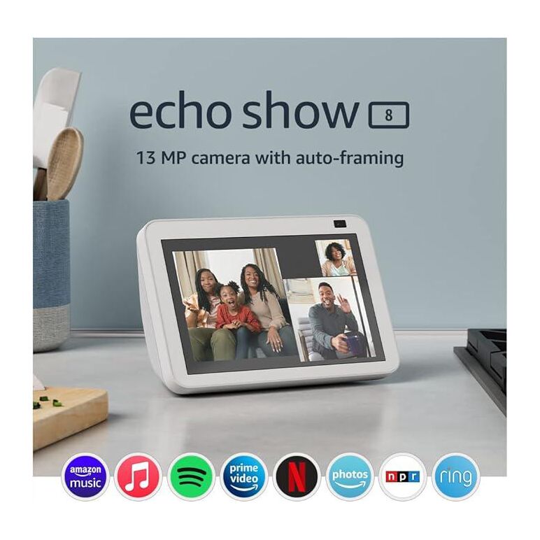 Amazon echo show 8 (2nd gen, 2021 release) - glacier white,  Sisteme audio | electropc.ro