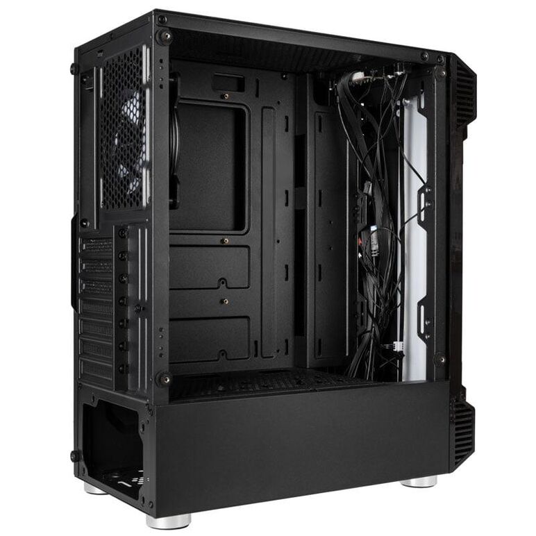 Carcasa kolink inspire k10 argb mid-tower tempered glass negru, preinstalled fans 1x 120 mm,  Carcase | electropc.ro