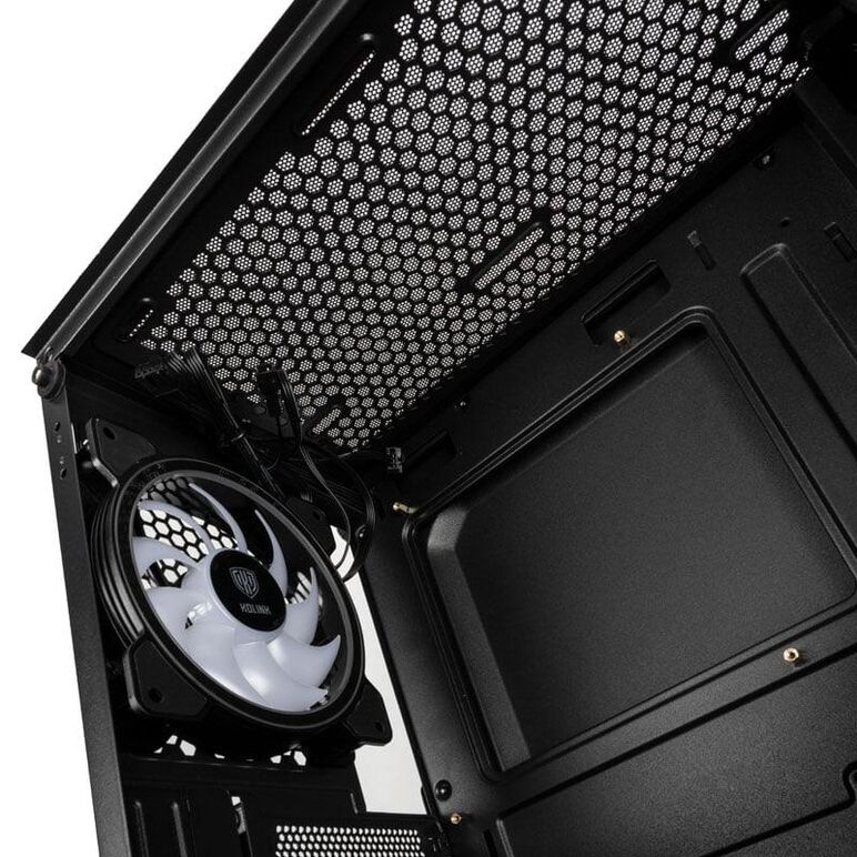 Carcasa kolink inspire k10 argb mid-tower tempered glass negru, preinstalled fans 1x 120 mm,  Carcase | electropc.ro