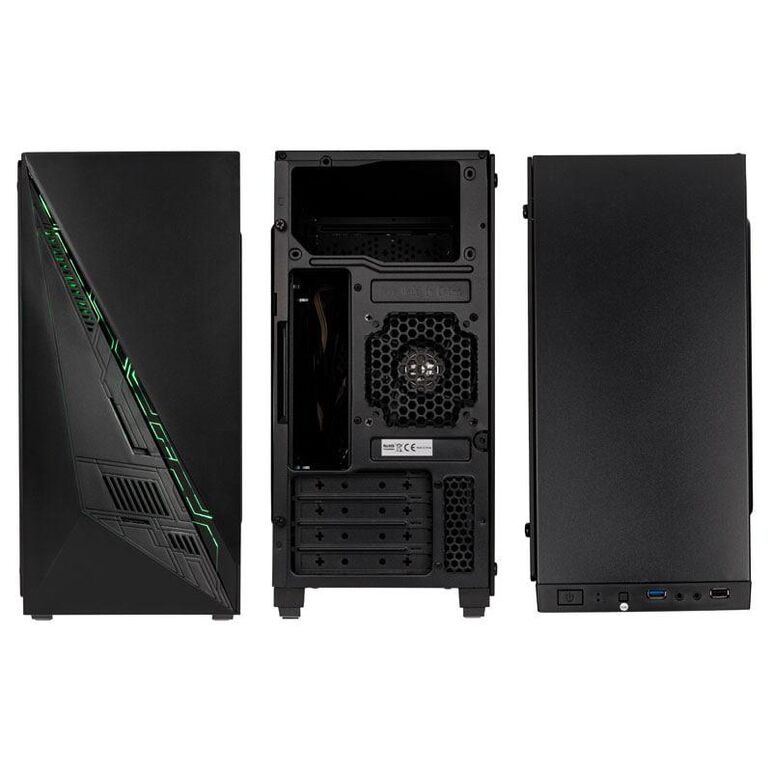 Carcasa kolink inspire k2 rgb micro-atx temp g, negru, preinstalled fans 1x 120 mm,  Carcase | electropc.ro
