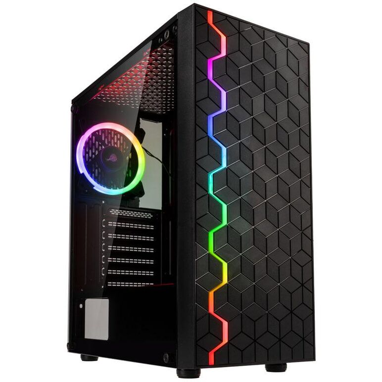 Carcasa kolink inspire k8 argb mid-tower negru, preinstalled fans 1x 120 mm,  Carcase | electropc.ro