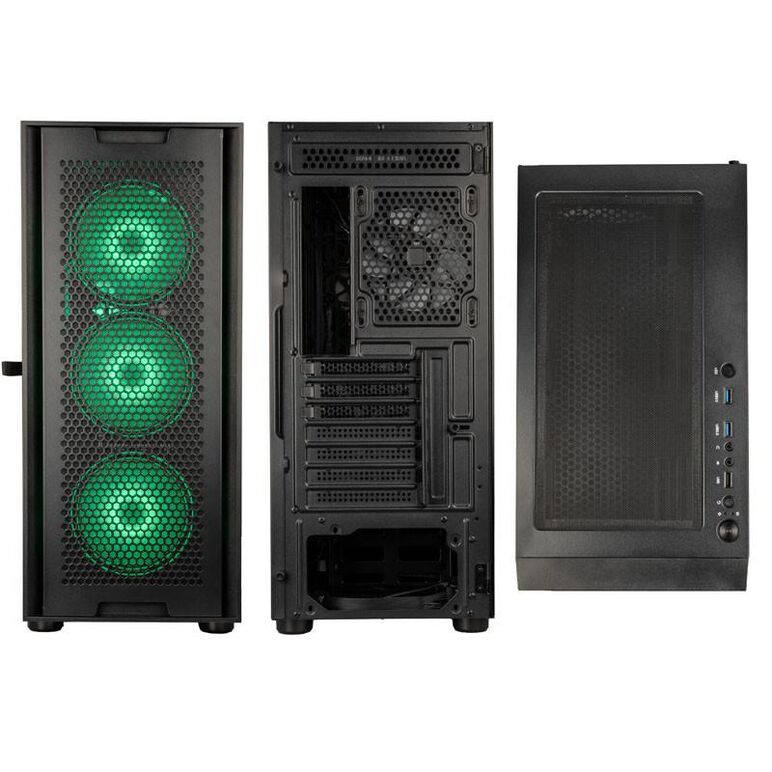 Carcasa kolink observatory duo argb mid-tower negru, preinstalled fans 4x 120 mm,  Carcase | electropc.ro