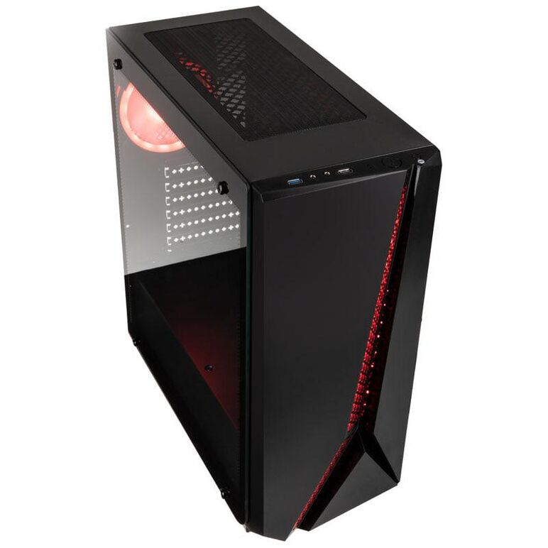 Carcasa kolink quantum rgb mid-tower tmp g negru, pci-slots 7 , preinstalled fans 1x 120 mm,  Carcase | electropc.ro