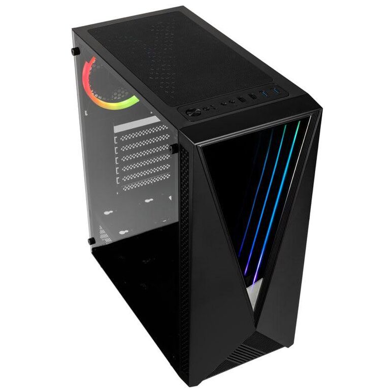 Carcasa kolink void rgb mid-tower negru, preinstalled fans 1x 120 mm,  Carcase | electropc.ro