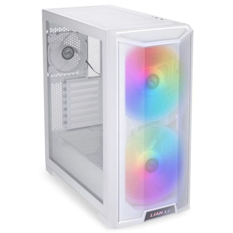 Carcasa lian li lancool 215 mid-tower argb tempered glass alb, pci-slots 7, preinstalled fans 1x 120 mm, 2x 200 mm,  Carcase | electropc.ro