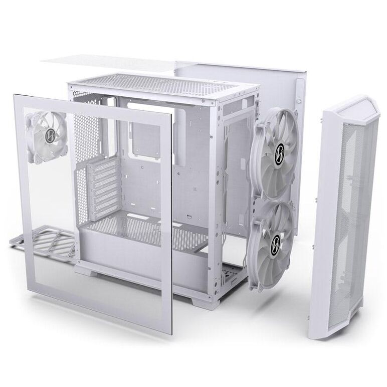 Carcasa lian li lancool 215 mid-tower argb tempered glass alb, pci-slots 7, preinstalled fans 1x 120 mm, 2x 200 mm,  Carcase | electropc.ro