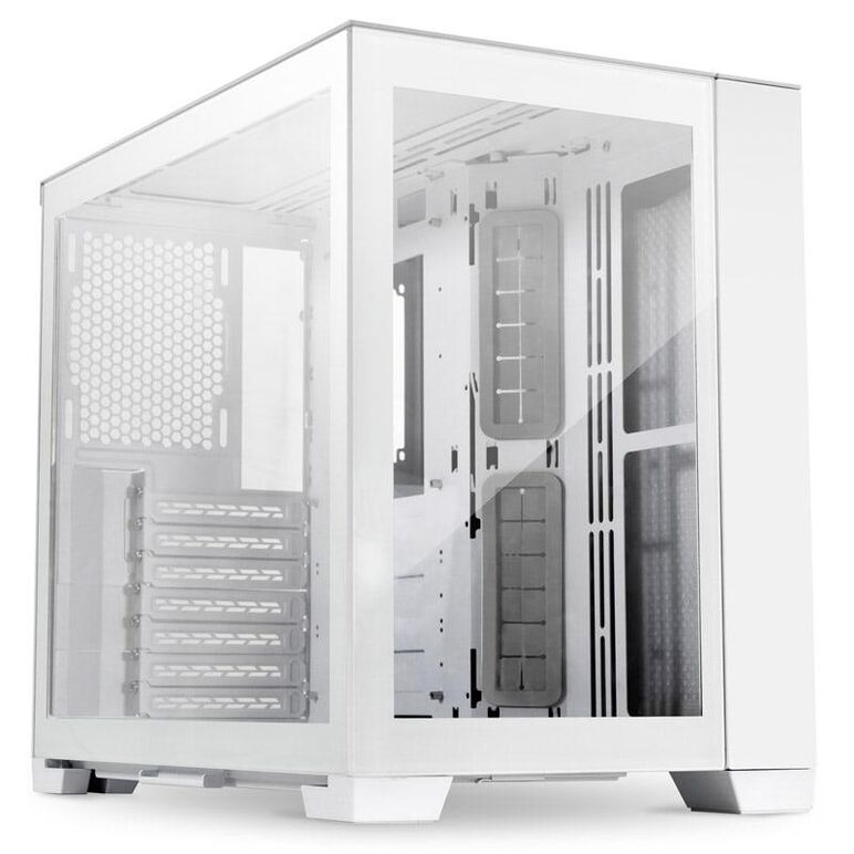 Carcasa lian li o11 dyn mini snow edition mid-tower tempered glass alb, pci-slots 5, 7,  Carcase | electropc.ro