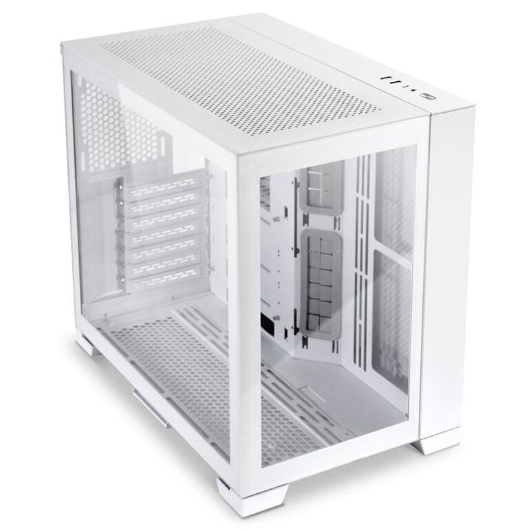 Carcasa lian li o11 dyn mini snow edition mid-tower tempered glass alb, pci-slots 5, 7,  Carcase | electropc.ro
