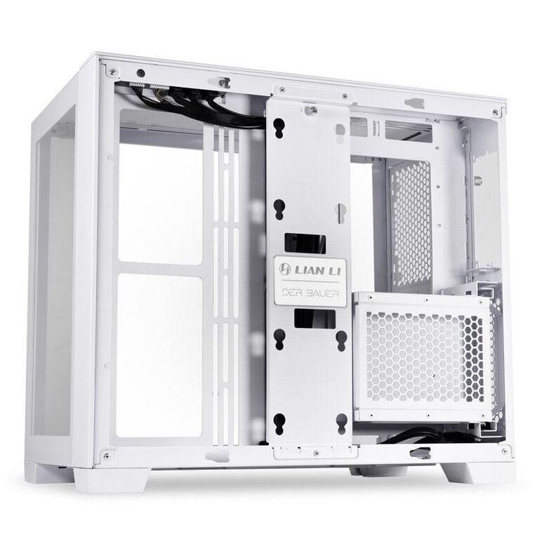 Carcasa lian li o11 dyn mini snow edition mid-tower tempered glass alb, pci-slots 5, 7,  Carcase | electropc.ro