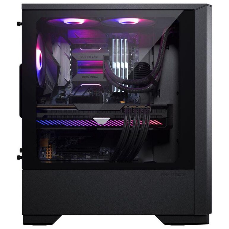 Carcasa phanteks eclipse g300a atx tempered glass 3x argb negru, preinstalled fans 3x 120 mm,  Carcase | electropc.ro