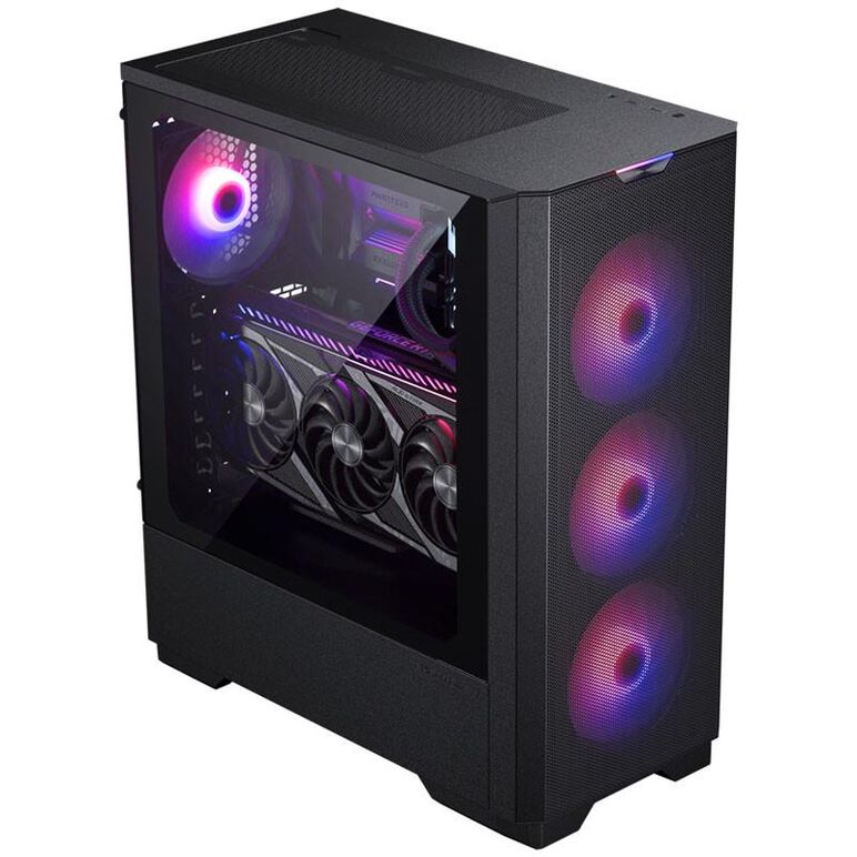 Carcasa phanteks eclipse g300a atx tempered glass 3x argb negru, preinstalled fans 3x 120 mm,  Carcase | electropc.ro