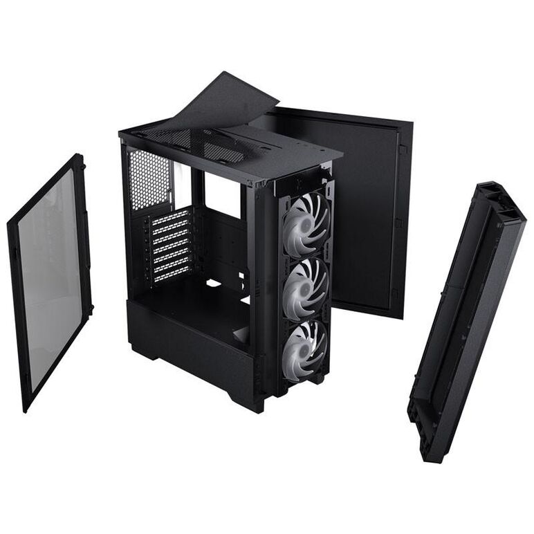 Carcasa phanteks eclipse g300a atx tempered glass 3x argb negru, preinstalled fans 3x 120 mm,  Carcase | electropc.ro