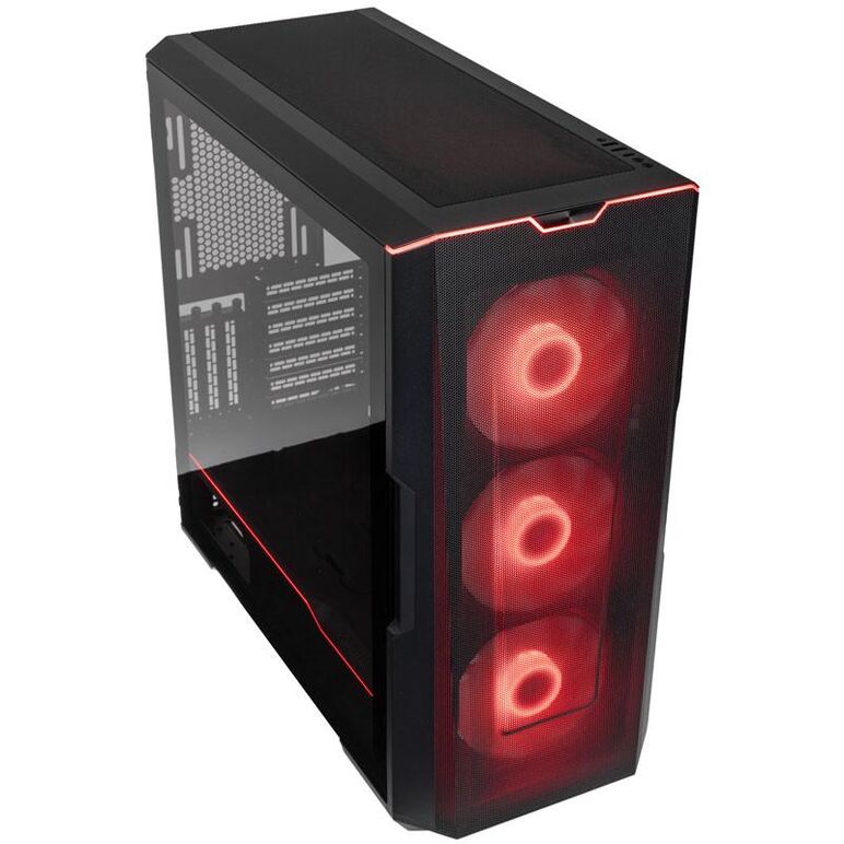 Carcasa phanteks eclipse g500a d-rgb mid-tower tempered glass negru, preinstalled fans 3x 140 mm,  Carcase | electropc.ro