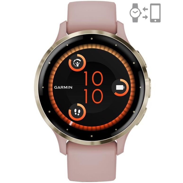 Ceas garmin venu 3s pink dawn/soft gold,  SmartWatch-uri | electropc.ro