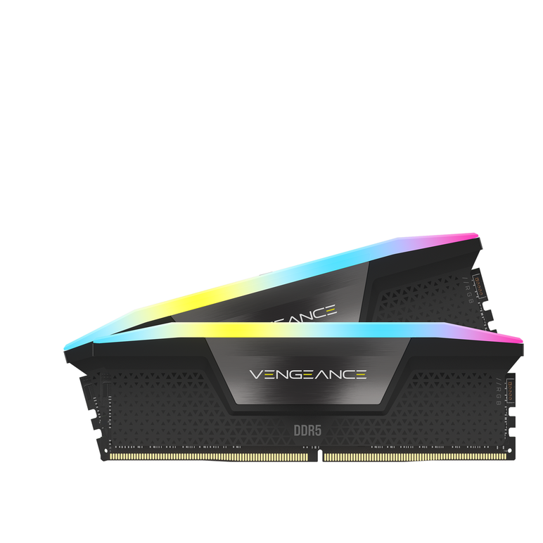 Memorie ram corsair vengeance rgb 64gb (2x32), ddr5 5600mhz, cl36, 1.25v xmp 3.0 black,  Memorii RAM Desktop | electropc.ro
