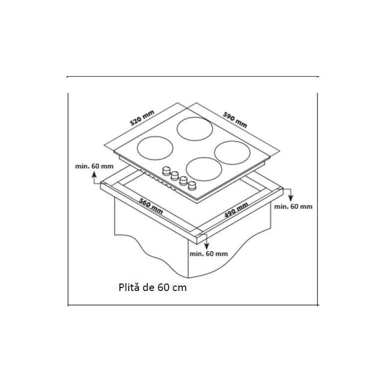 Plita incorporabila heinner hbh-s584wi-gbk,  Incorporabile | electropc.ro