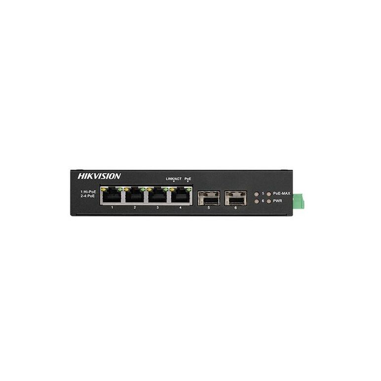 Switch hikvision ds-3t0506hp-e/hs, 4-port, poe,  Switch-uri | electropc.ro